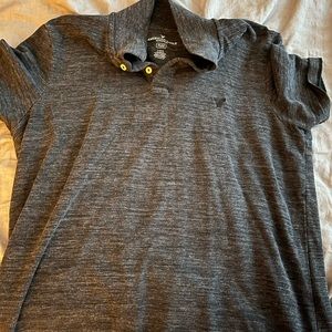 COPY - Mens grey American eagle flex Fitted polo large